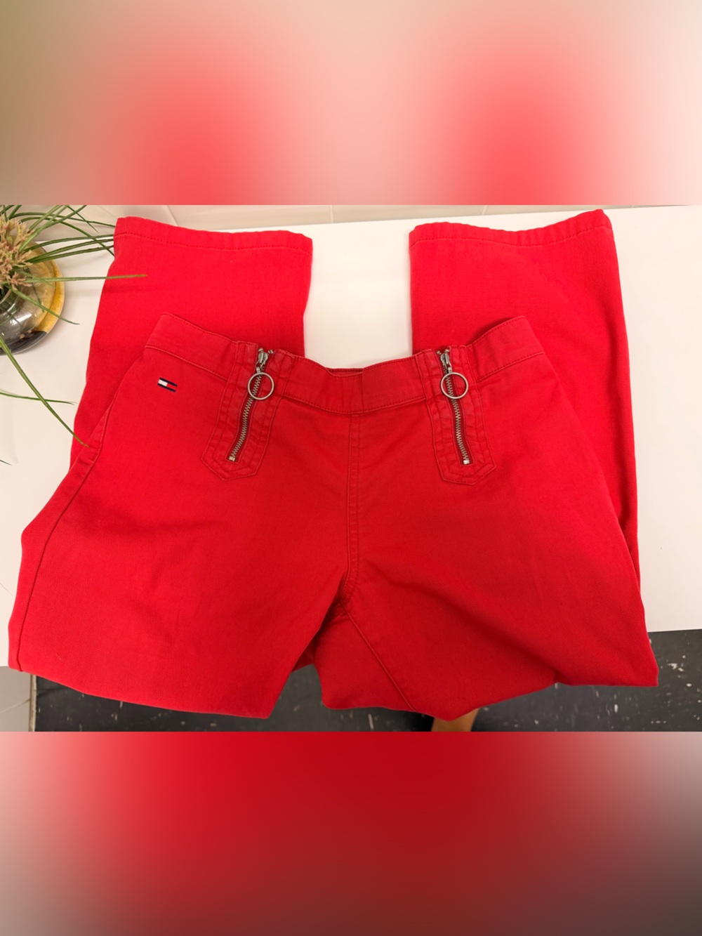 Tommy Hilfiger Red jeans with Signature Flag Detail